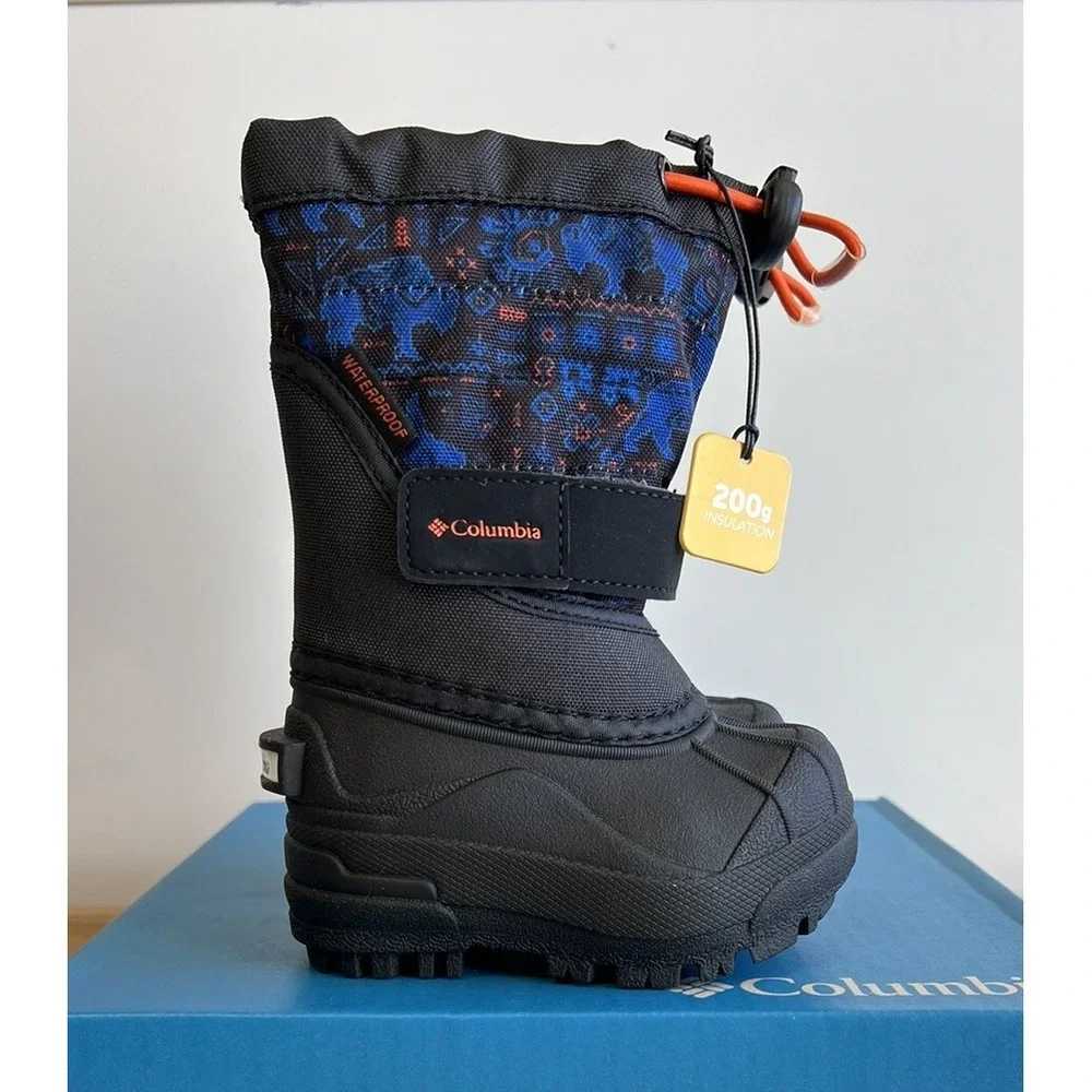 NIB‎ Columbia Powderbug II Printed Snow Boots / Toddler Size 4